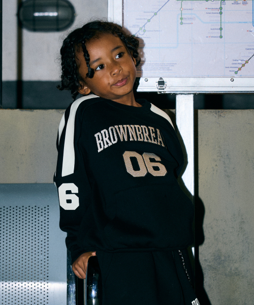 브라운브레스 키즈() KIDS BB06 FOOTBALL CREWNECK(기모) - BLACK 상품 이미지