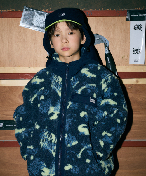 브라운브레스 키즈() KIDS SMILE FLEECE ZIP UP - NAVY 상품 이미지
