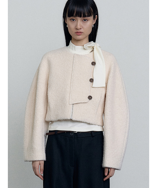 wool jacket ivory MBEFJK002IV
