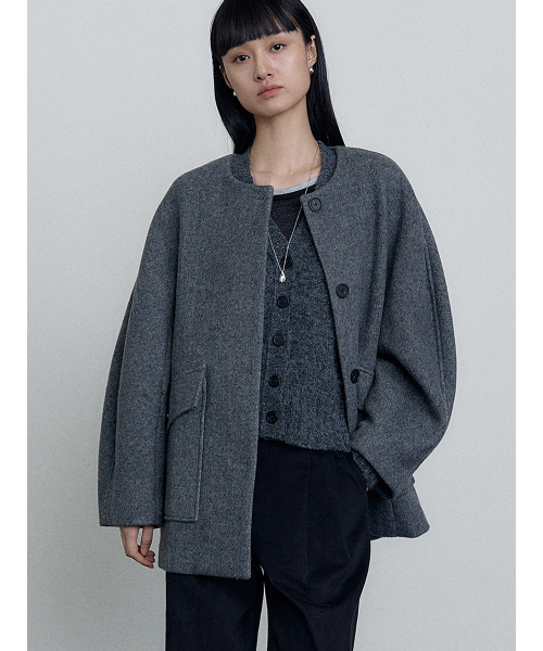 round coat grey MBEFCT002GR