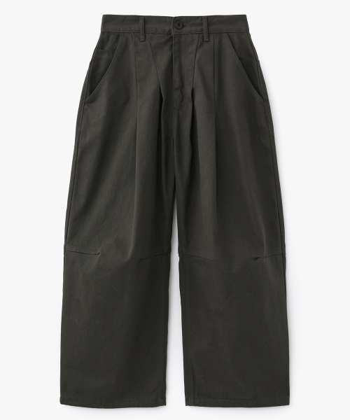tuck pants brown