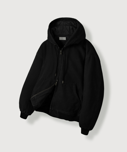 vintage hoodie jacket_Black
