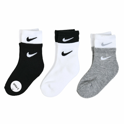 나이키더블웰트앵클삭스3PK (주니어) 블랙 화이트