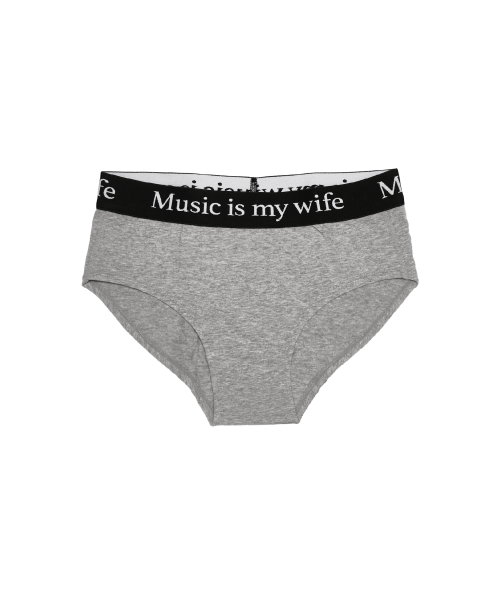 Music is my wife UNDERWEAR Bikini -Gray Blackband