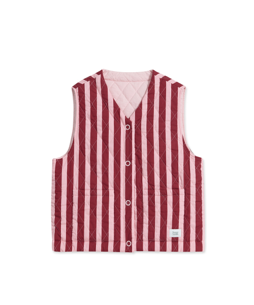 Fluffy Croissant Reversible Vest (Strawberry)