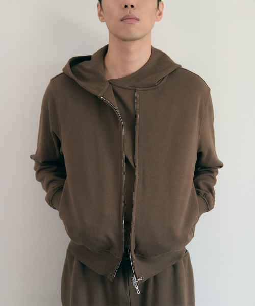 Wrap Hooded Zip up olive