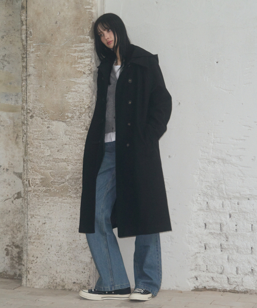 cashmere coat [BLACK]