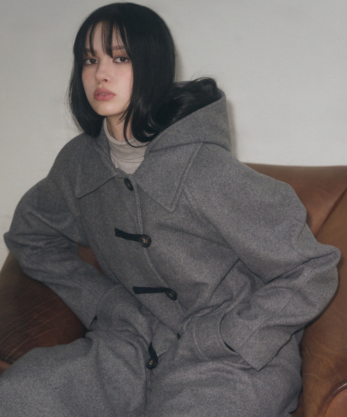 cashmere coat [GREY]