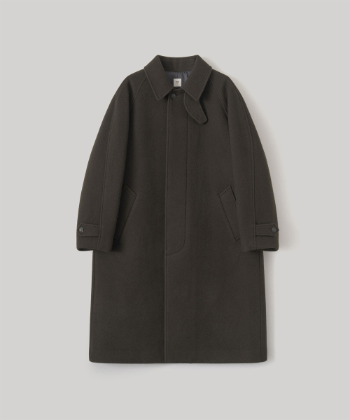 어나더 오피스 Legacy Balmacaan Coat (Charcoal brown)