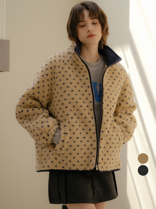 Dumble dot fleece jumper [FRFA03JP02]_2color