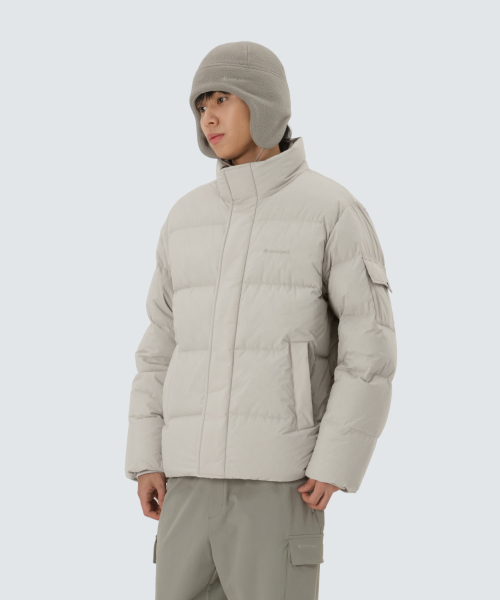 Пуховик с воротником-стойкой S25WMGDJ42 Sand Beige