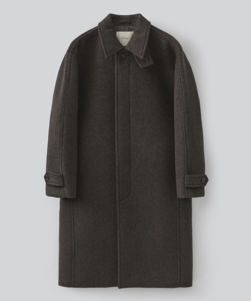 Длинное шерстяное пальто-бальмакаан Bulkin (Dark Brown)