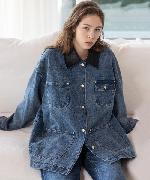 Denim work jacket_3color
