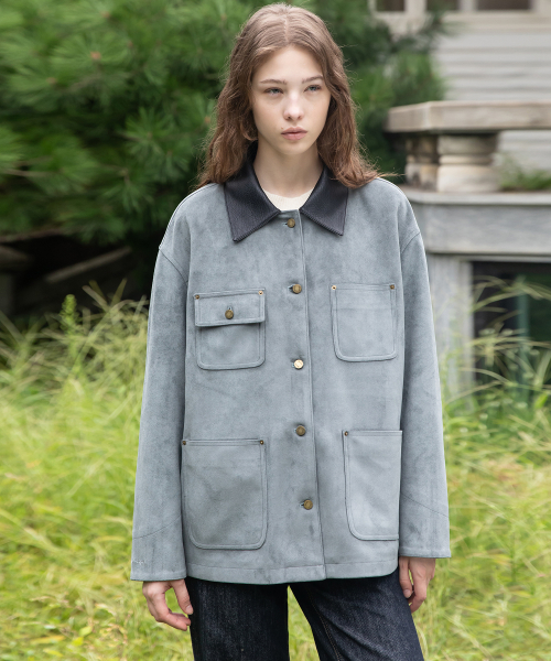 Suede work jacket_2color