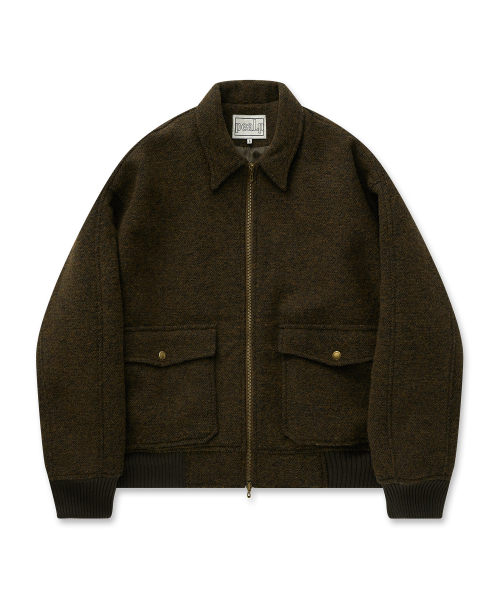 Heritage Wool Zip-Up Jumper 26(Brown)