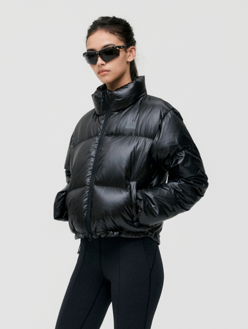 WS CROPPED PUFFER DOWN JACKET-BLACK