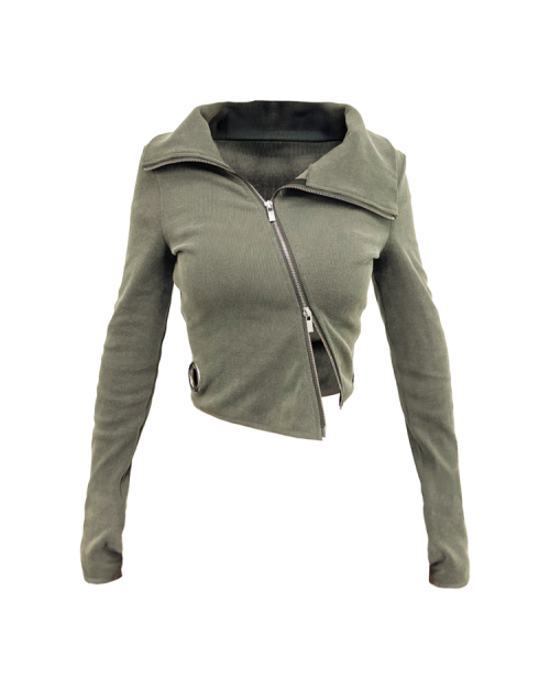 Асимметричный топ на молнии (Washed Khaki)