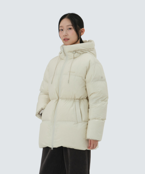 Женский пуховик средней длины (S25WWFDJ23) Sand Beige