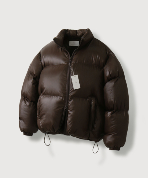 Глянцевый пуховик унисекс Glossy Brown