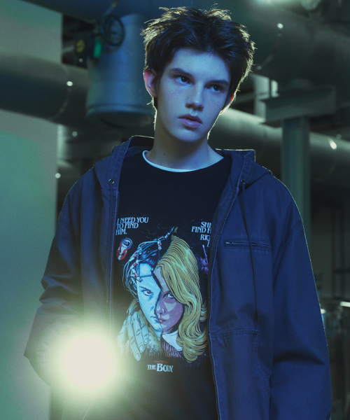 무신사 스탠다드() [기묘한 이야기 컬래버] THE BODY 티셔츠 [블랙] 상품 이미지