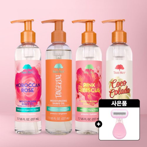 트리헛() 모이스처라이징 바디 쉐이브 오일 (4종 택1) 227ml + 증정 휴대용 면도기 상품 이미지