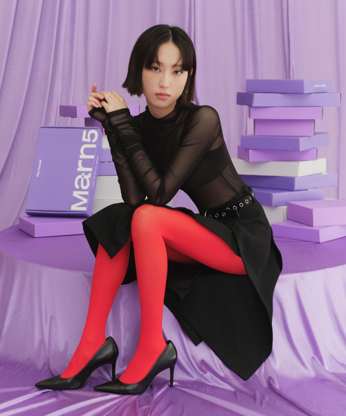 마른파이브() [류혜영 pick] 넉넉 포인트 컬러 스타킹 상품 이미지