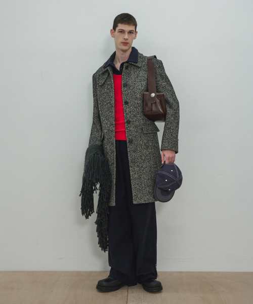 UNISEX, Wool Classic Mac Coat / Charcoal