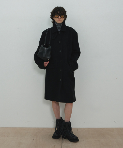 UNISEX, Wool Classic Mac Coat / Black