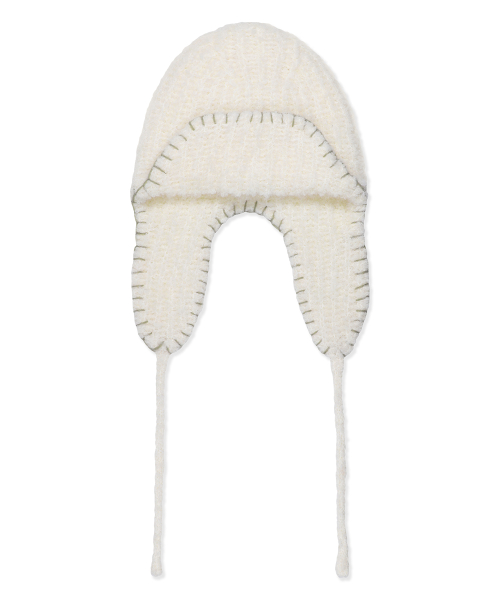STITCH EARFLAP IVORY(MG2FWMAB34A)