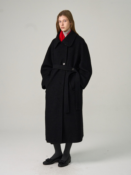 Curved Semi Double Long Coat