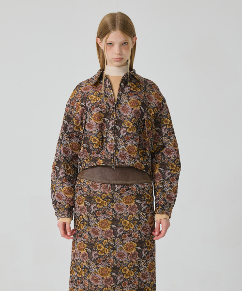 Двусторонняя куртка из жаккарда Brown OE3AM60093