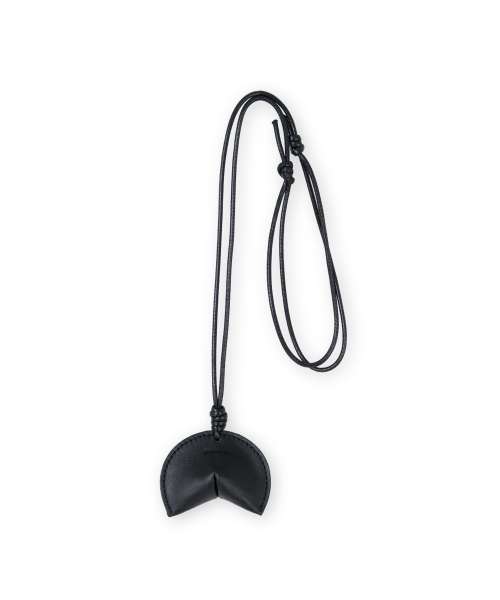 Leather Fortune Necklace, Black