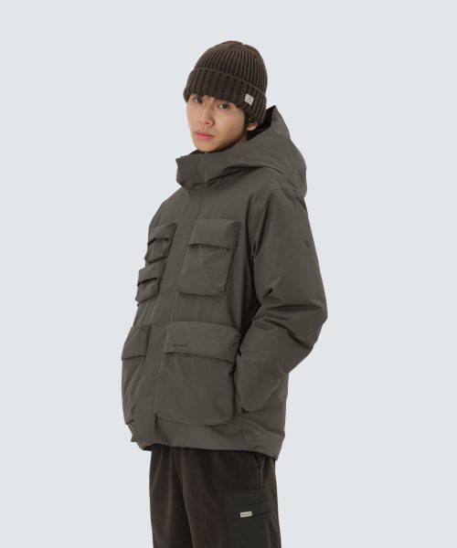 Тяжелый пуховик Drypeak Windstopper Utility (S25WMPDJ04) Dark Khaki