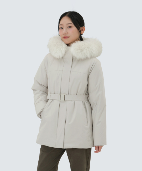 Drypeak Windstopper — женский тяжёлый пуховик Light Beige S25WWPDJ03
