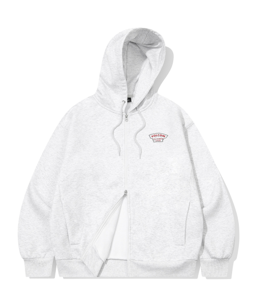 Худи на молнии California из флиса (Ice Grey)