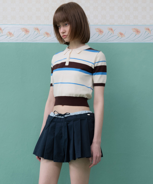 Полосатый трикотажный воротник Tint Stripe Knit