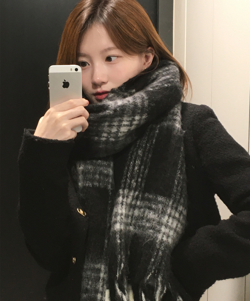 브러쉬드 와이드 머플러 [3COLOR]