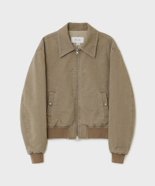 (W) Washed Heavy Cotton блузон-куртка — Beige