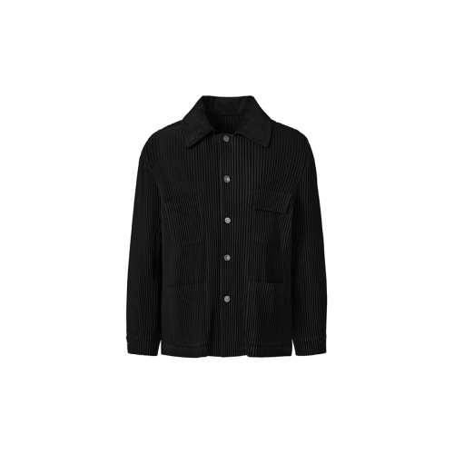 Унисекс рабочая куртка с вельветовым воротником (Black)
