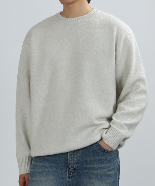 MAISON WOOL ROUND KNIT (CREAM MELANGE)