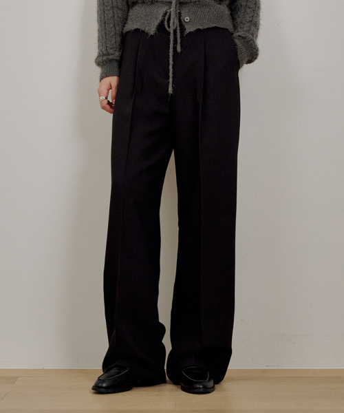 Modern One-Tuck широкие брюки черный