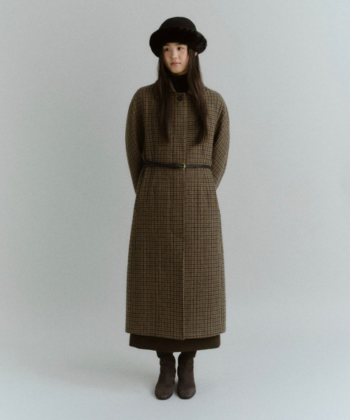 BERN CHECK COAT (BROWN CHECK)