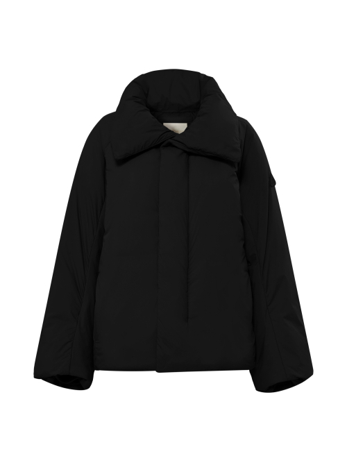 Женский короткий пуховик из кашемира La Belle_Black