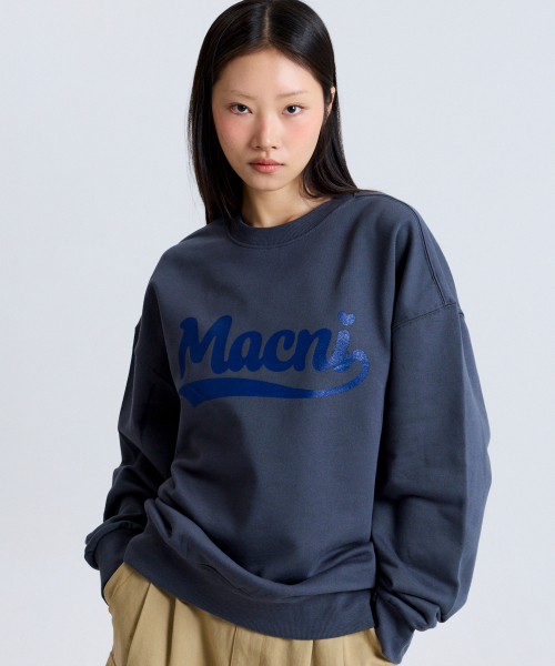 RETRO LOGO SWEATSHIRT CHARCOAL