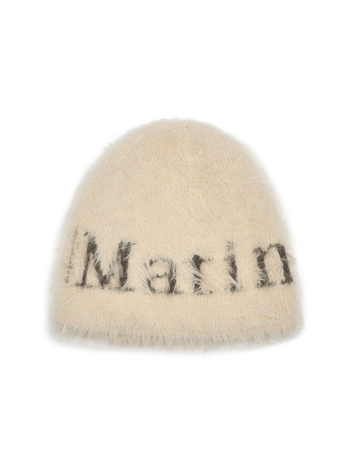 MUSINSA | MATIN KIM MATIN HAIRY KNIT BEANIE IN LIGHT BEIGE
