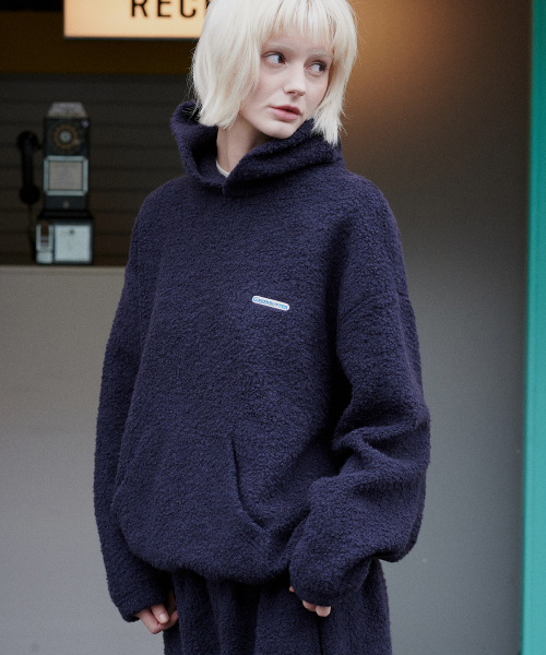 Teddy Wool Hoodie (темно-синий)