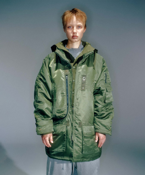 WOMEN PETER MILITARY PARKA JUMPER KHAKI