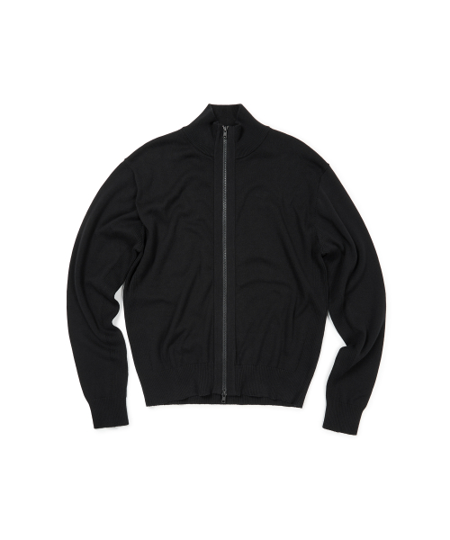 COTTON KNIT ZIP UP (черный)