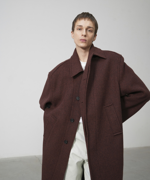 Cross Wrap Mac Coat _ Granite Brick