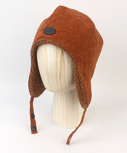 Gentle Corduroy Brown Earflap Cap 귀달이모자